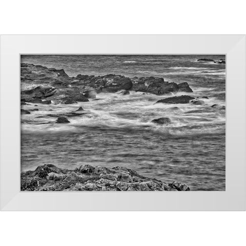 Point Lobos-Carmel-California White Modern Wood Framed Art Print by Ford, John