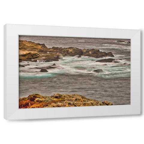 Point Lobos-Carmel-California White Modern Wood Framed Art Print by Ford, John