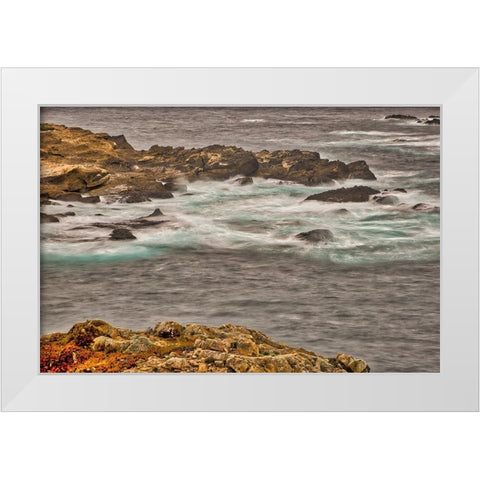Point Lobos-Carmel-California White Modern Wood Framed Art Print by Ford, John
