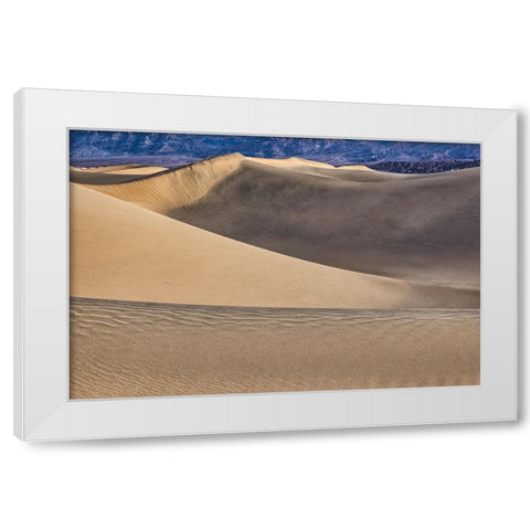 Mesquite Dunes-Death Valley National Park-California White Modern Wood Framed Art Print by Ford, John