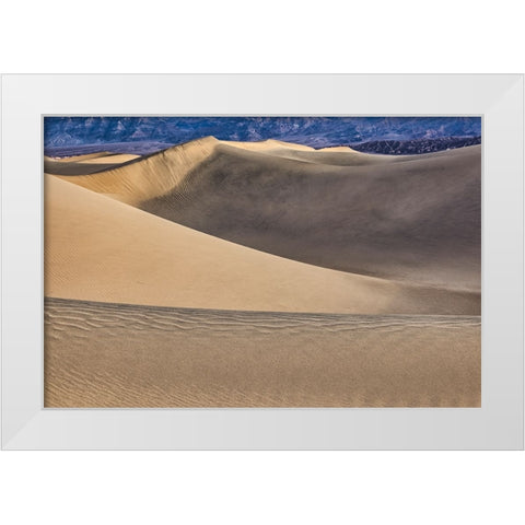Mesquite Dunes-Death Valley National Park-California White Modern Wood Framed Art Print by Ford, John