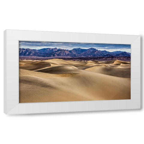 Mesquite Dunes-Death Valley National Park-California White Modern Wood Framed Art Print by Ford, John