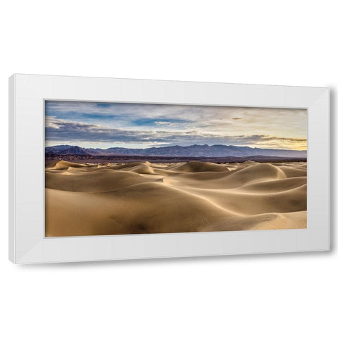 Mesquite Dunes-Death Valley National Park-California White Modern Wood Framed Art Print by Ford, John