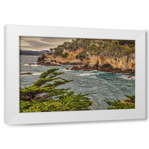 Point Lobos-Carmel-California White Modern Wood Framed Art Print by Ford, John