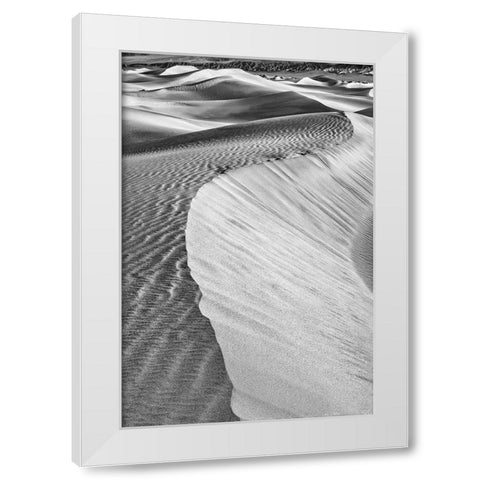 Mesquite Dunes-Death Valley National Park-California White Modern Wood Framed Art Print by Ford, John