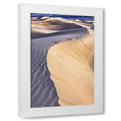 Mesquite Dunes-Death Valley National Park-California White Modern Wood Framed Art Print by Ford, John