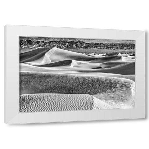 Mesquite Dunes-Death Valley National Park-California White Modern Wood Framed Art Print by Ford, John