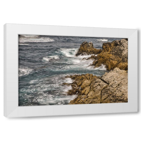 Garapata Beach-Carmel by the Sea-California White Modern Wood Framed Art Print by Ford, John