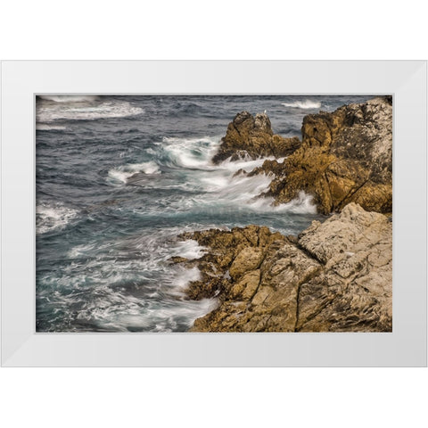 Garapata Beach-Carmel by the Sea-California White Modern Wood Framed Art Print by Ford, John