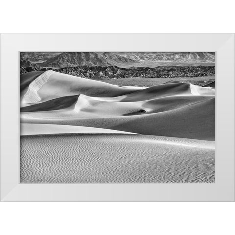 Mesquite Dunes-Death Valley National Park-California White Modern Wood Framed Art Print by Ford, John