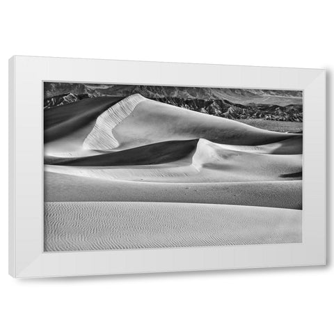 Mesquite Dunes-Death Valley National Park-California White Modern Wood Framed Art Print by Ford, John