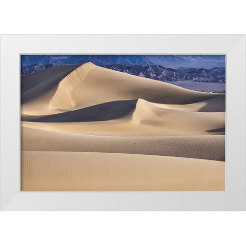 Mesquite Dunes-Death Valley National Park-California White Modern Wood Framed Art Print by Ford, John