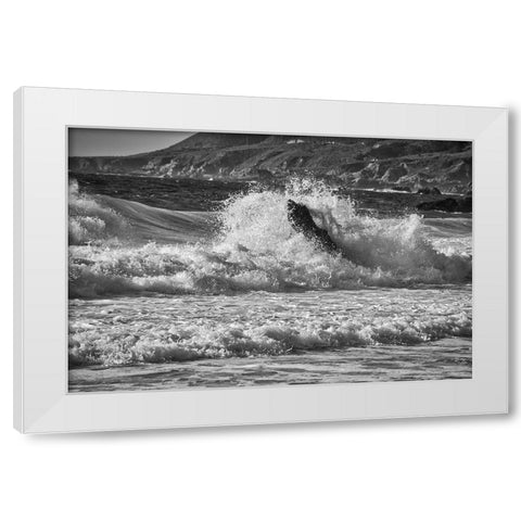 Garapata Beach-Carmel by the Sea-California White Modern Wood Framed Art Print by Ford, John