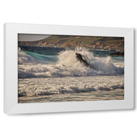 Garapata Beach-Carmel by the Sea-California White Modern Wood Framed Art Print by Ford, John