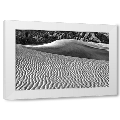 Mesquite Dunes-Death Valley National Park-California White Modern Wood Framed Art Print by Ford, John