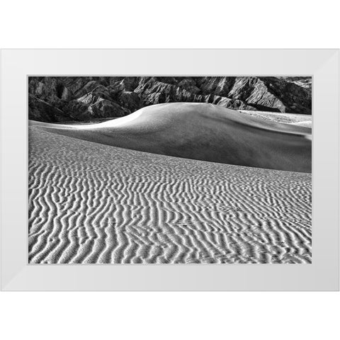 Mesquite Dunes-Death Valley National Park-California White Modern Wood Framed Art Print by Ford, John