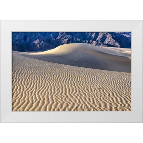 Mesquite Dunes-Death Valley National Park-California White Modern Wood Framed Art Print by Ford, John