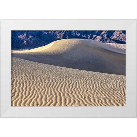 Mesquite Dunes-Death Valley National Park-California White Modern Wood Framed Art Print by Ford, John
