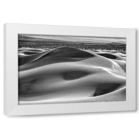 Mesquite Dunes-Death Valley National Park-California White Modern Wood Framed Art Print by Ford, John