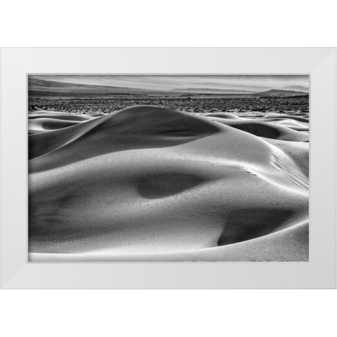 Mesquite Dunes-Death Valley National Park-California White Modern Wood Framed Art Print by Ford, John