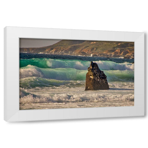 Garapata Beach-Carmel by the Sea-California White Modern Wood Framed Art Print by Ford, John
