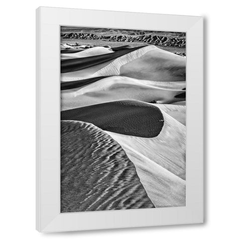 Mesquite Dunes-Death Valley National Park-California White Modern Wood Framed Art Print by Ford, John