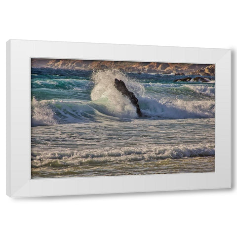 Garapata Beach-Carmel by the Sea-California White Modern Wood Framed Art Print by Ford, John