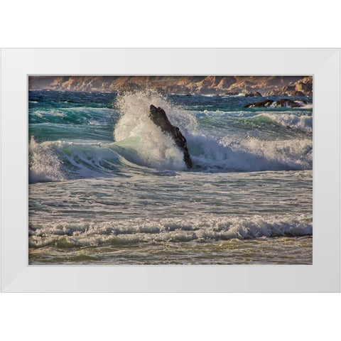Garapata Beach-Carmel by the Sea-California White Modern Wood Framed Art Print by Ford, John