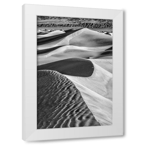 Mesquite Dunes-Death Valley National Park-California White Modern Wood Framed Art Print by Ford, John