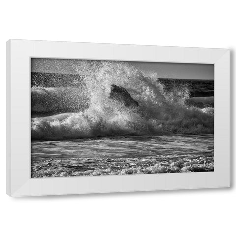 Garapata Beach-Carmel by the Sea-California White Modern Wood Framed Art Print by Ford, John