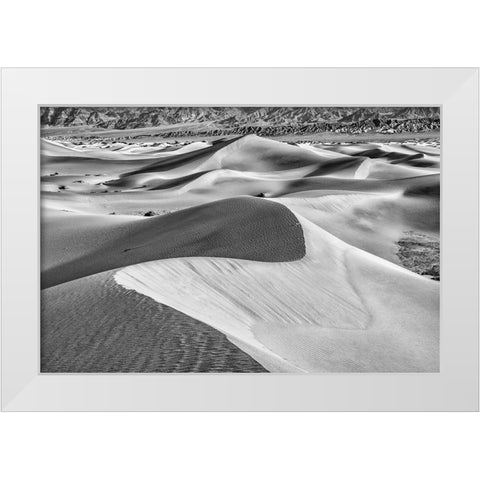 Mesquite Dunes-Death Valley National Park-California White Modern Wood Framed Art Print by Ford, John