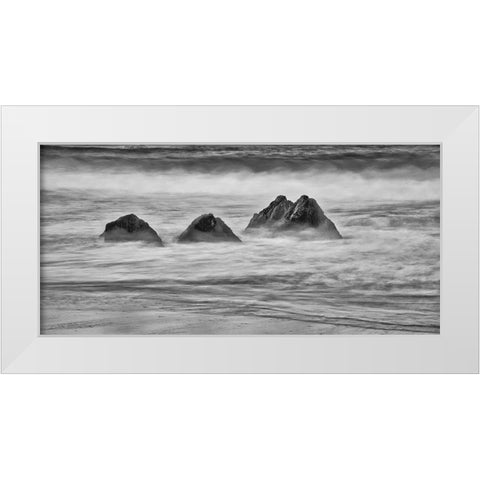 Garapata Beach-Carmel by the Sea-California White Modern Wood Framed Art Print by Ford, John