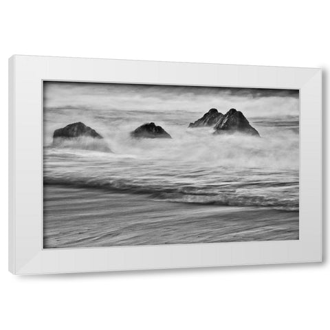 Garapata Beach-Carmel by the Sea-California White Modern Wood Framed Art Print by Ford, John
