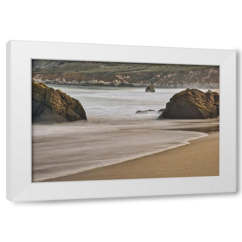 Garapata Beach-Carmel by the Sea-California White Modern Wood Framed Art Print by Ford, John