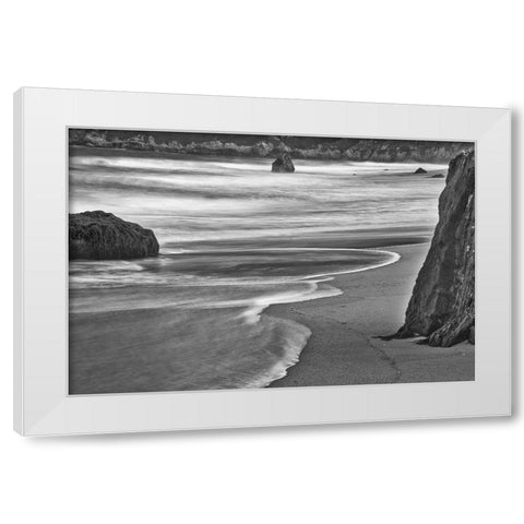 Garapata Beach-Carmel by the Sea-California White Modern Wood Framed Art Print by Ford, John
