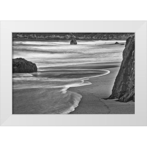 Garapata Beach-Carmel by the Sea-California White Modern Wood Framed Art Print by Ford, John