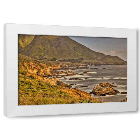 Garapata Beach-Carmel by the Sea-California White Modern Wood Framed Art Print by Ford, John