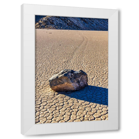 Race Track Rocks-Death Valley-California White Modern Wood Framed Art Print by Ford, John