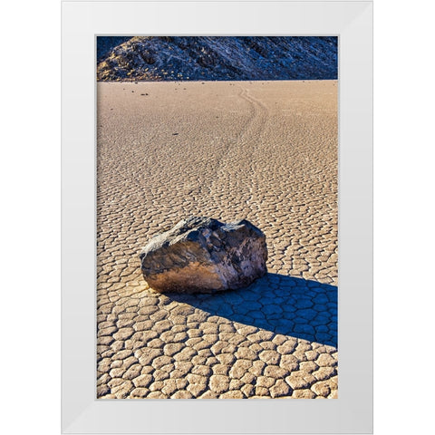 Race Track Rocks-Death Valley-California White Modern Wood Framed Art Print by Ford, John