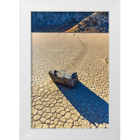 Race Track Rocks-Death Valley-California White Modern Wood Framed Art Print by Ford, John