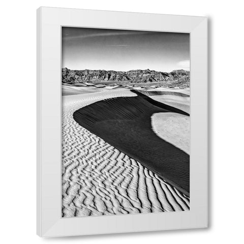 Mesquite Dunes-Death Valley National Park-California White Modern Wood Framed Art Print by Ford, John