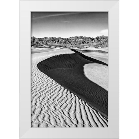 Mesquite Dunes-Death Valley National Park-California White Modern Wood Framed Art Print by Ford, John