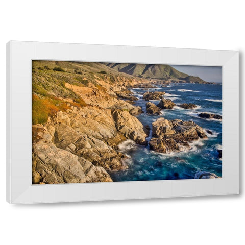 Garapata Beach-Carmel by the Sea-California White Modern Wood Framed Art Print by Ford, John