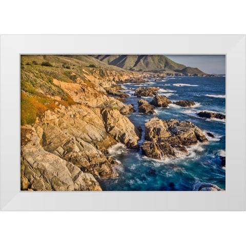 Garapata Beach-Carmel by the Sea-California White Modern Wood Framed Art Print by Ford, John