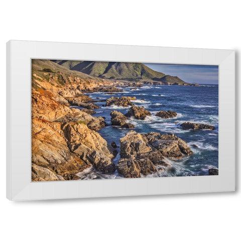 Garapata Beach-Carmel by the Sea-California White Modern Wood Framed Art Print by Ford, John