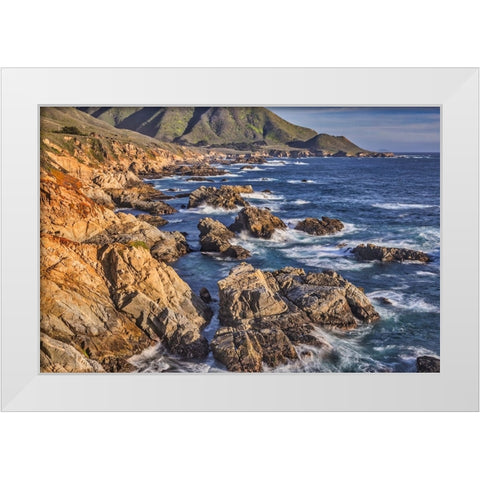 Garapata Beach-Carmel by the Sea-California White Modern Wood Framed Art Print by Ford, John