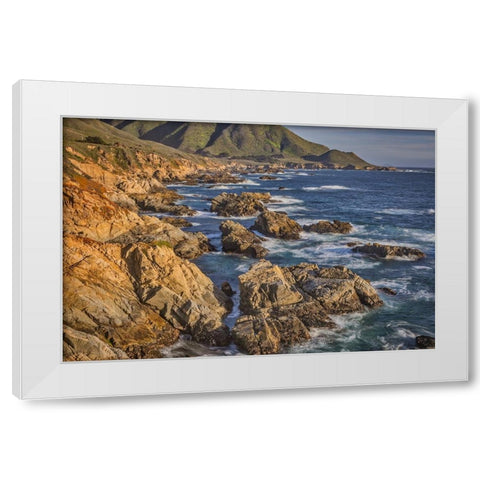 Garapata Beach-Carmel by the Sea-California White Modern Wood Framed Art Print by Ford, John