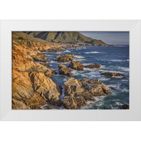Garapata Beach-Carmel by the Sea-California White Modern Wood Framed Art Print by Ford, John