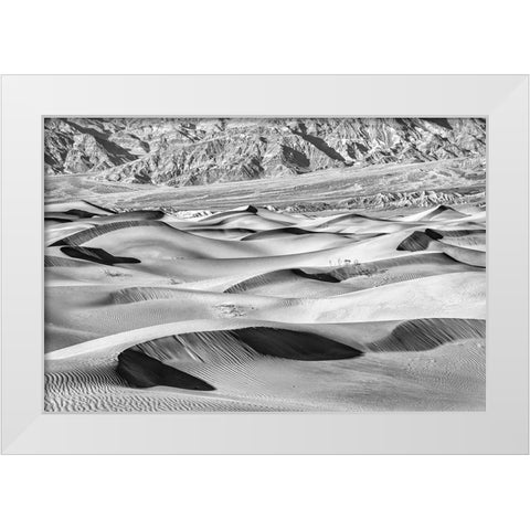 Mesquite Dunes-Death Valley National Park-California White Modern Wood Framed Art Print by Ford, John