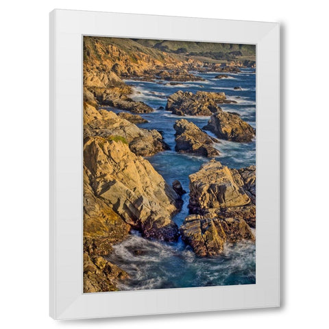 Garapata Beach-Carmel by the Sea-California White Modern Wood Framed Art Print by Ford, John
